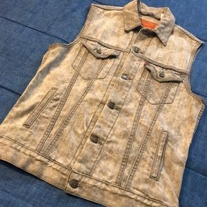 Gray Sleeveless Levis Jean Jacket